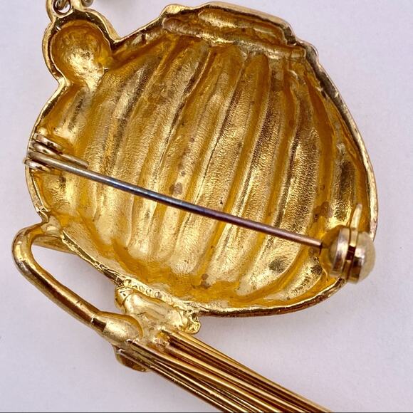 Vintage Fancy Tassel Scent Bottle Gold Tone Collectible Brooch - Picture 12 of 12